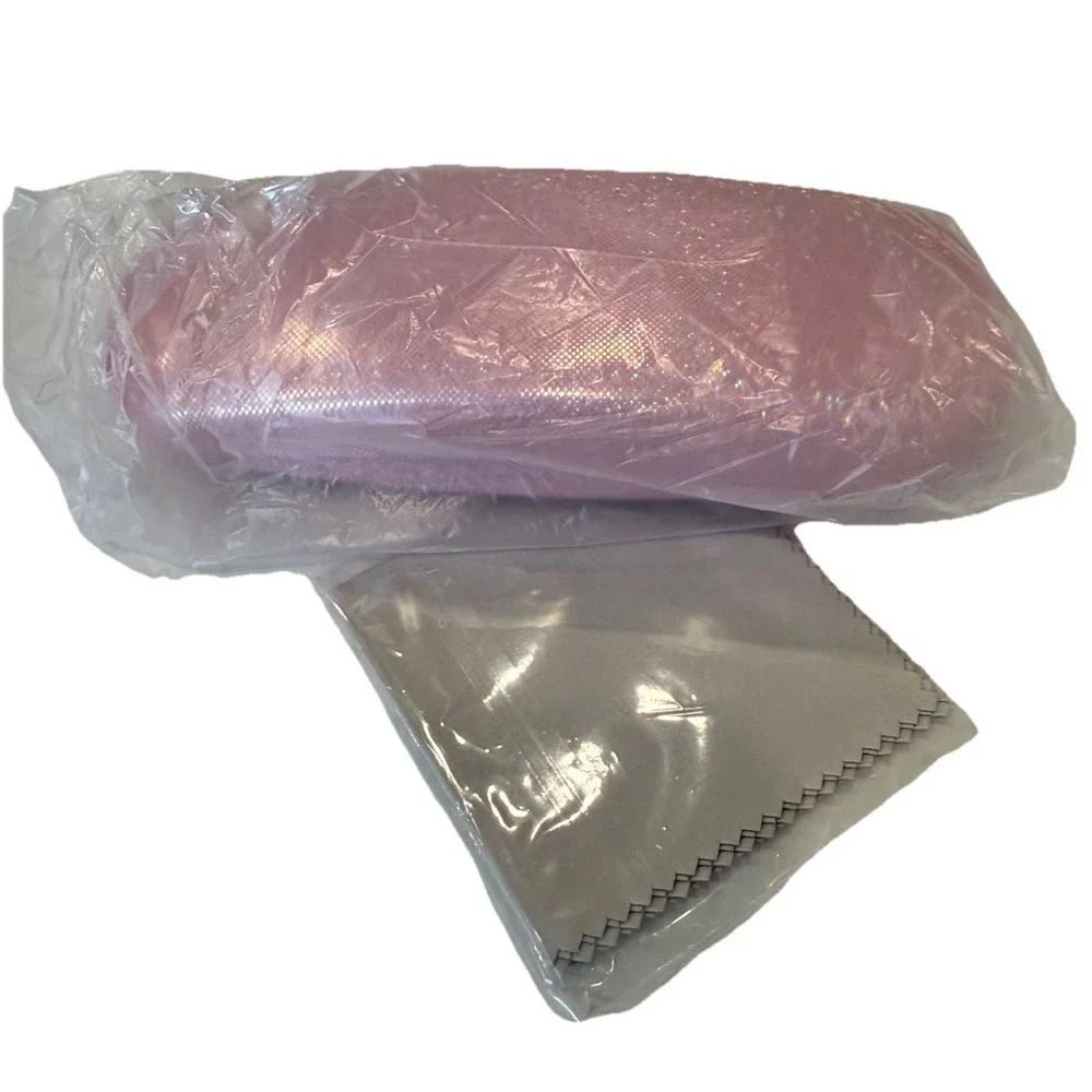 Kids JoyBerg Glitter Pink‎ Hard Shell Eyeglass Case with Cleaning Cloth